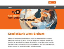 Tablet Screenshot of kredietbankwestbrabant.nl